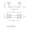Raamgreep MG1930B  glans nikkel ebben