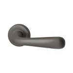 Deurkruk Silvia rond rozet Gun metal PVD