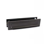 Briefplaatcombinatie recht Gun metal PVD