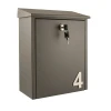 Brievenbuscijfer Forte zelfklevend 75mm Inox