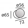 Voordeurknop Iris 56mm messing getrommeld