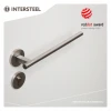 Deurkruk Shiraat rond rozet mat messing PVD