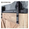 Schuifdeursysteem 2 meter hangrollen met spaakwiel 340mm Intersteel staal mat zwart
