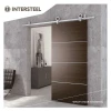 Schuifdeursysteem 2 meter hangrollen met open wiel 155mm Intersteel RVS