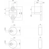 Geleide- en afstandhouders tbv schuifdeursysteem Intersteel mat zwart