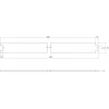 Tussenrail 45cm,  staal tbv schuifsysteemmat Intersteel zwart