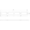 Tussenrail 90cm, staal tbv schuifsysteem Intersteel mat zwart
