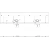 Schuifdeursysteem 2 meter hangrollen met open wiel 155mm Intersteel RVS