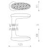 Deurkruk Olivari Crystal Diamond rond rozet messing titaan PVD