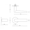 Complete voordeurset Piet Boon INC-07 mat zwart