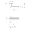 Deurkruk Piet Boon TWO PBL22/50 (enkel) RVS/eiken