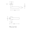 Deurkruk Piet Boon TWO PBL23/50 (enkel) mat RVS