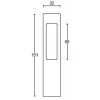 Schuifpuibeslag Piet Boon INC PBI230Y mat RVS