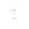 Cilinderplaatje Piet Boon PBY50 mat wit