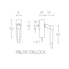 Draaikiep Piet Boon ONE afsluitbaar PBL15F-DKLOCK mat wit