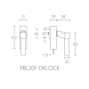 Draaikiep Piet Boon ONE afsluitbaar PBL20F-DKLOCK RVS