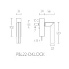 Draaikiep Piet Boon TWO afsluitbaar PBL22-DKLOCK RVS/eiken