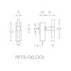 Draaikiep Piet Boon ONE afsluitbaar PBT15-DKLOCK PVD mat goud