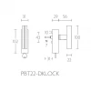 Draaikiep Piet Boon TWO afsluitbaar PBT22-DKLOCK RVS/eiken