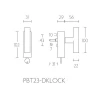 Draaikiep Piet Boon TWO afsluitbaar PBT23-DKLOCK RVS