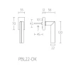 Draaikiep Piet Boon TWO PBL22-DK RVS/eiken