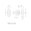 Draaikiep Piet Boon ONE PBT20-DK PVD mat goud