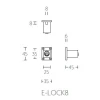 Slot espagnolet E-LOCK8 mat RVS