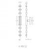 Kruisespagnolet Piet Boon TWO K-PBT22 RVS eiken of RVS zwart eiken