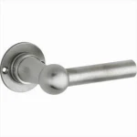 Deurkruk Chemin de Fer 85mm rond rozet mat nikkel ongelakt