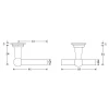 Deurkruk Chemin de Fer TL combi 85mm rond rozet messing ongelakt