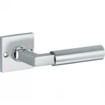 Deurkruk Bauhaus Style vierkant rozet glans chroom