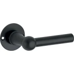 Deurkruk Chemin de Fer 85mm rond rozet mat zwart