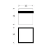 Deurbuffer Bauhaus mat zwart