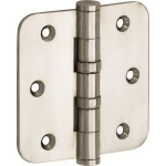 Kogellager scharnier 76x76 glans nikkel vlak