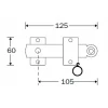 Luikoverslag blokkeerbaar 130mm ijzer