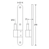 Plaatduim Block verkropt 22x200mm