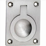 Luikring rechthoekig 50x38mm mat nikkel ongelakt