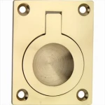 Luikring rechthoekig 60x47mm messing gepolijst gelakt