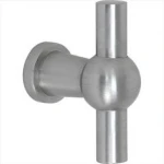 Meubelknop Chemin de Fer mat nikkel ongelakt 58x10mm