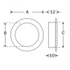 Schuifdeurkom rond 48mm mat nikkel ongelakt