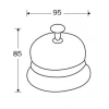 Receptiebel Elegant messing ongelakt