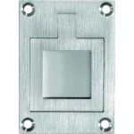 Luikring rechthoekig 66x48mm mat nikkel gelakt