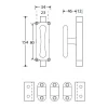 Kruisespagnolet Linea mat chroom