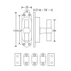 Kruisespagnolet Chemin de Fer messing ongelakt
