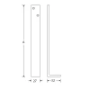 Valijzer Oxford 160mm ijzer